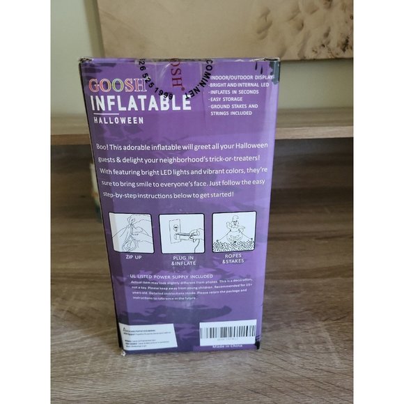 GOOSH Halloween Inflatable 5FT Ghost with Pumpkin Cute Halloween Ghost - Picture 9 of 10